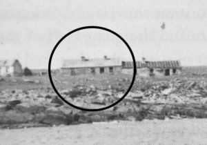 Historic black-and-white photograph of the Lavelle family's ancestral home on Inishkea North, home to the family who run Belmullet Boat Charters.